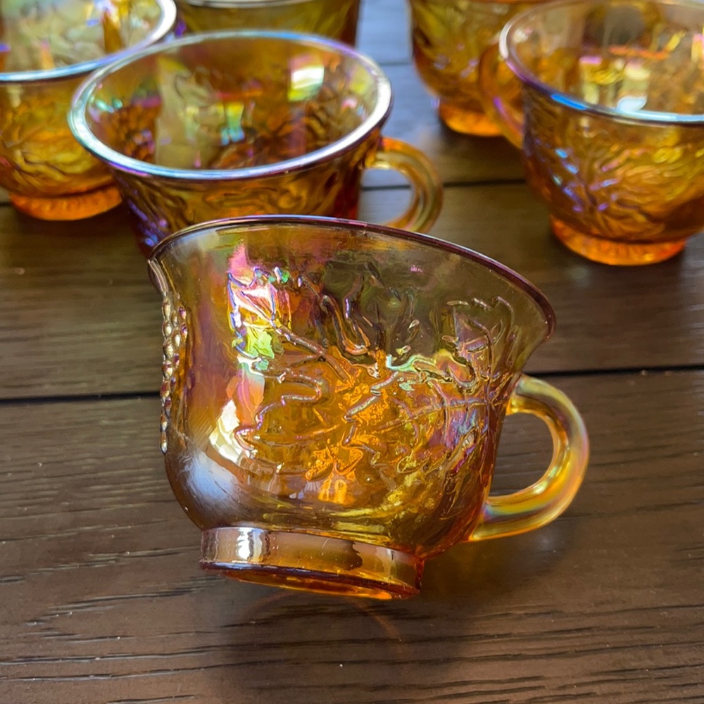 Depression glass punch cups